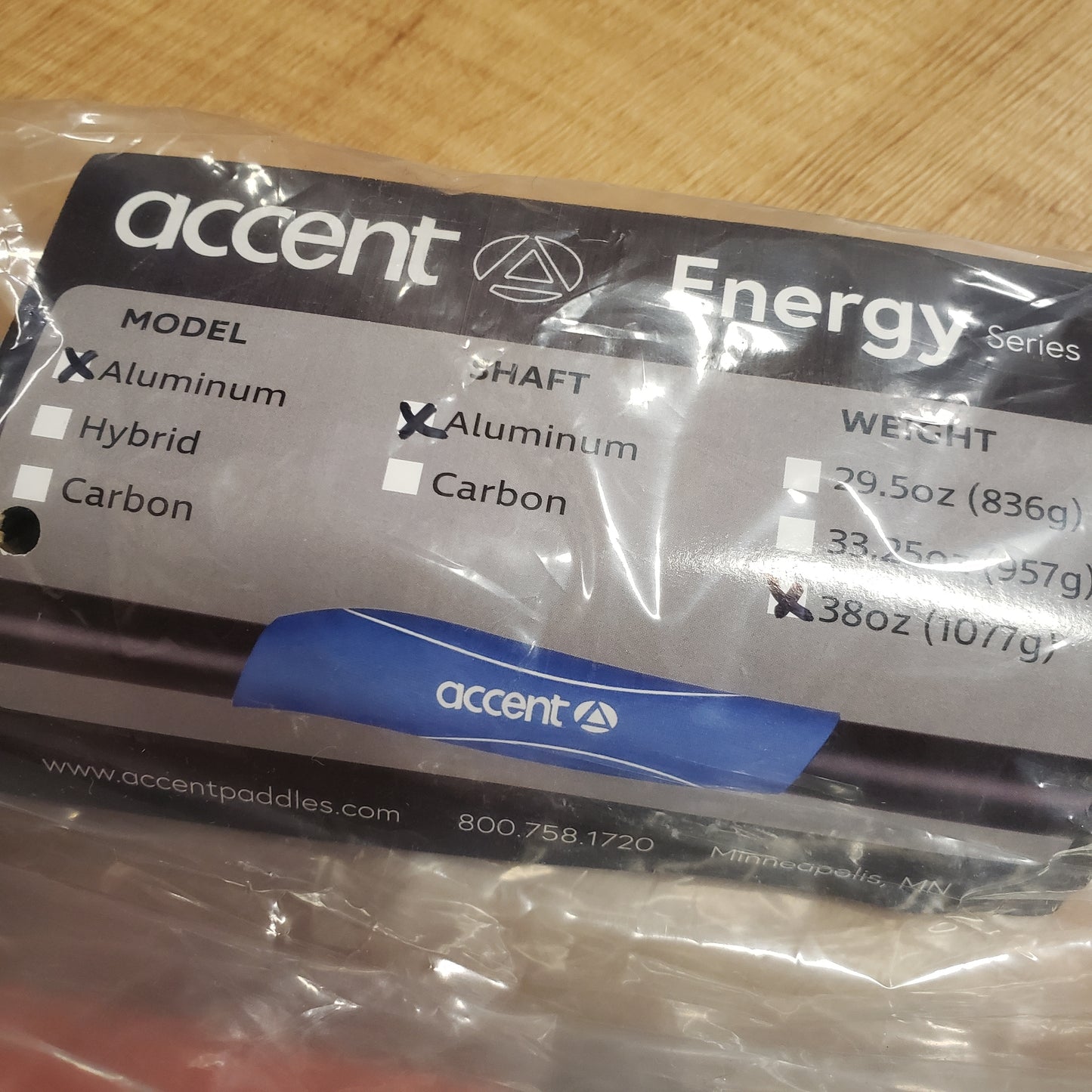 Accent Energy Paddle 2 Piece NEW