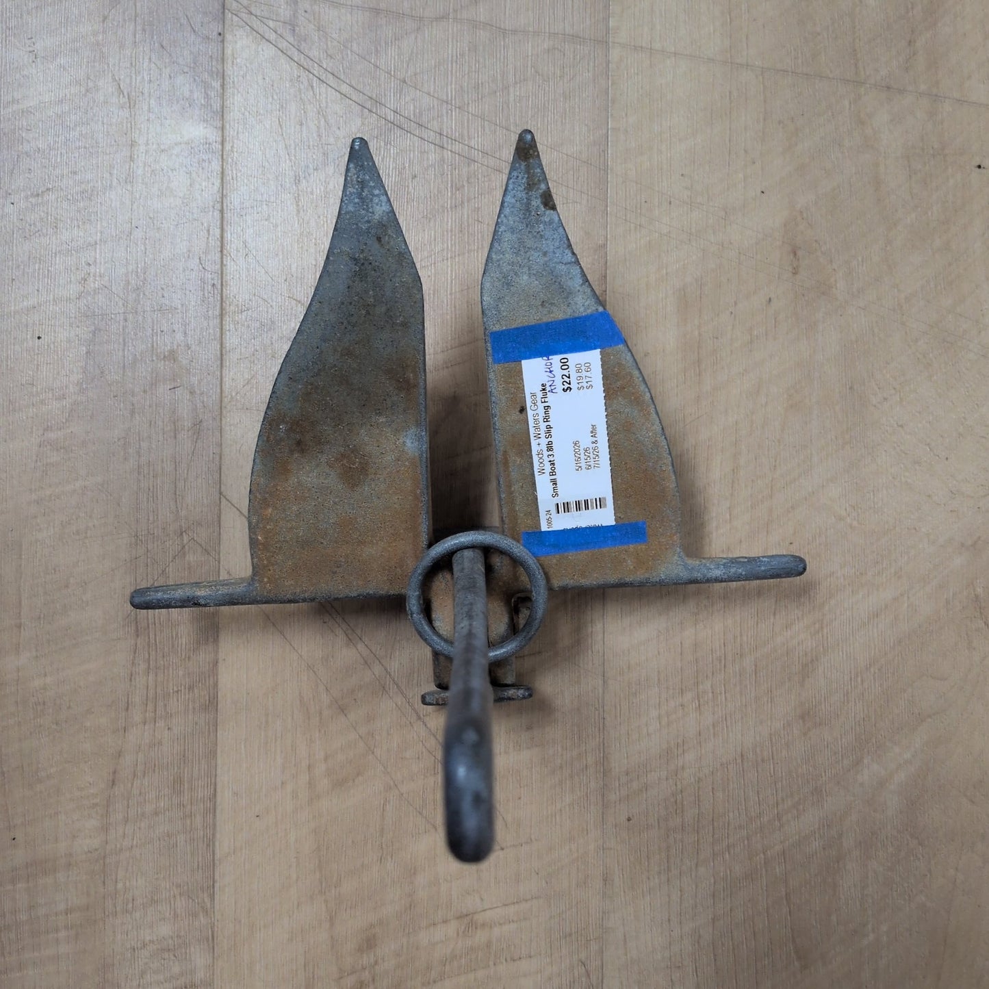Small Boat 3.8lb Slip Ring Fluke Anchor