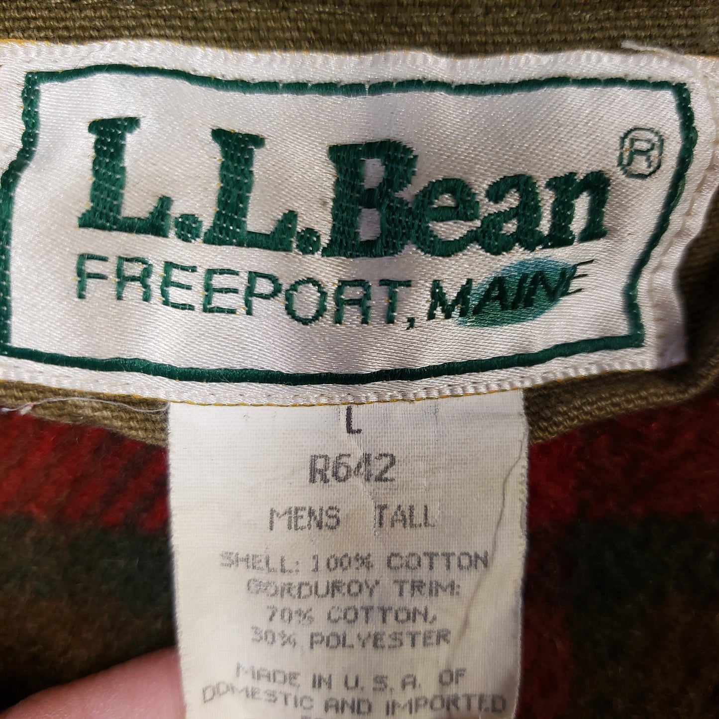 LL Bean Vintage Wool Lined Barn Coat