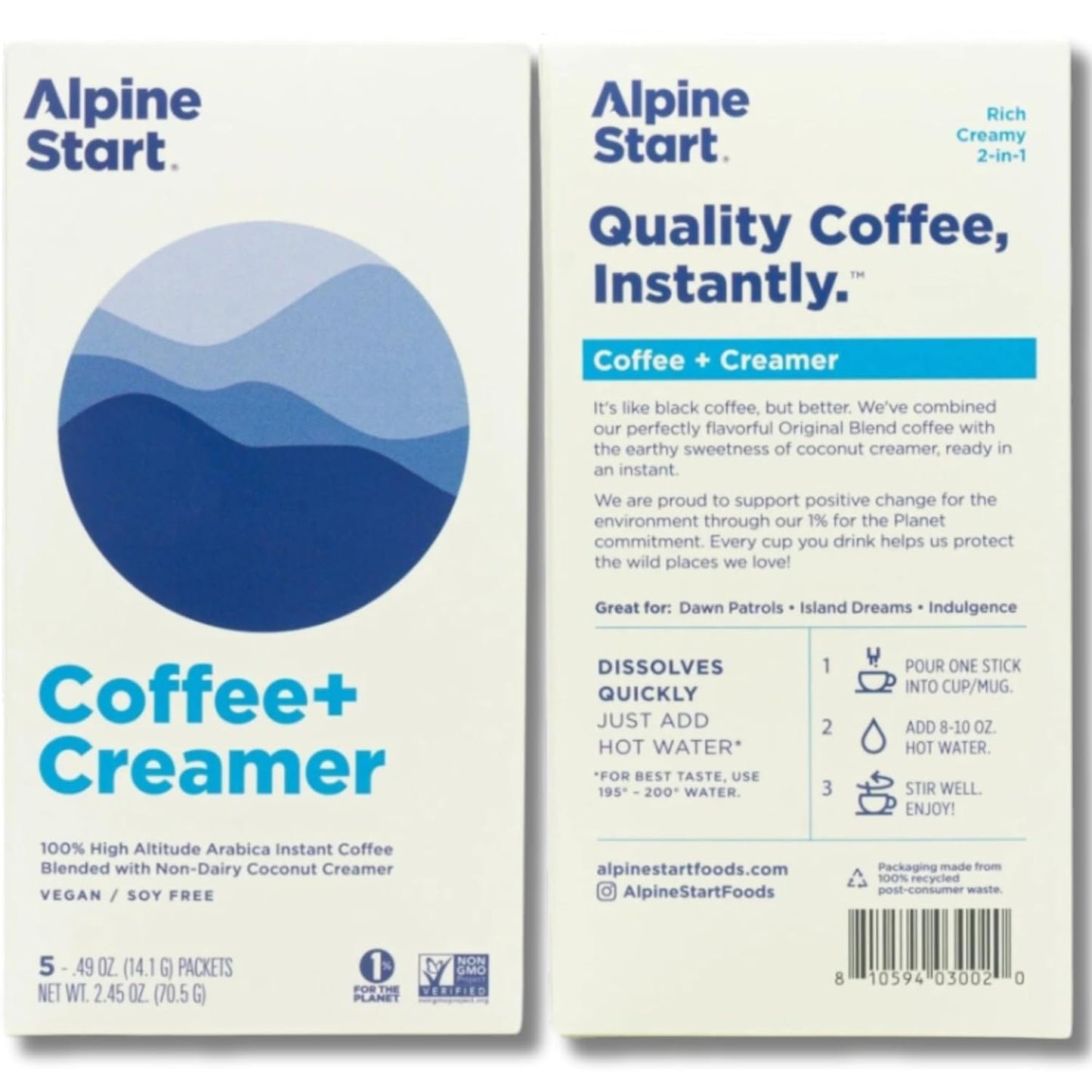 Alpine Start Coffee & Creamer