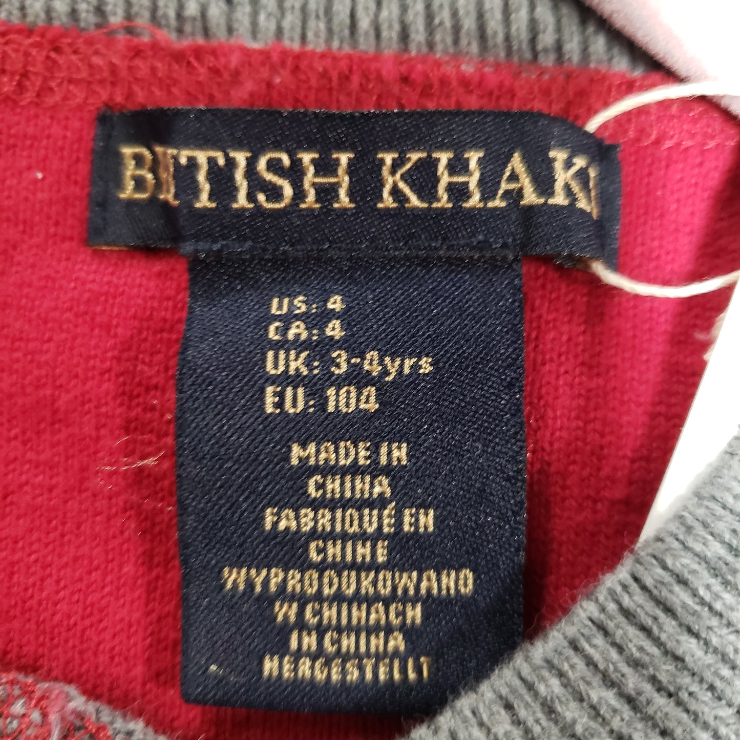 British Khaki Striped Sweater