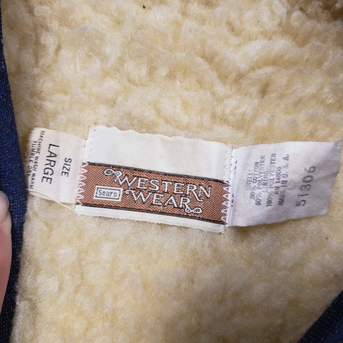 Sears Western Wear Sherpa Lined Vest*