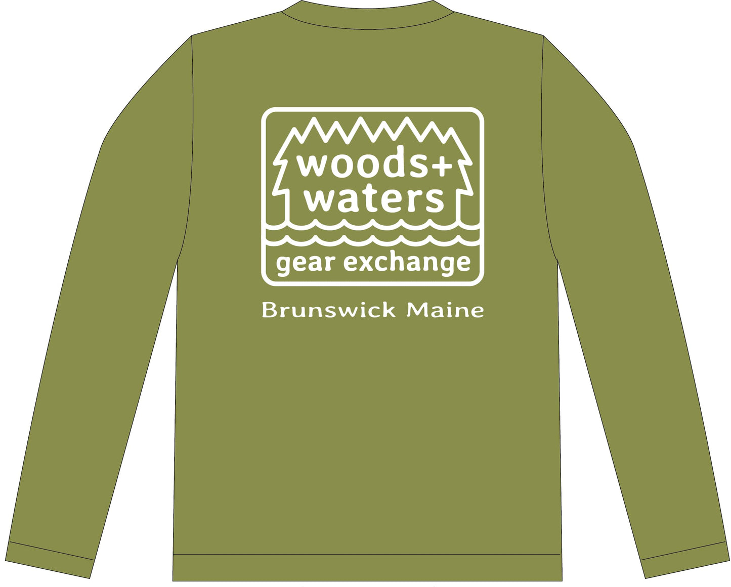 Sea Threads x Woods + Waters Gear Long Sleeve Hooded Sun Shirt
