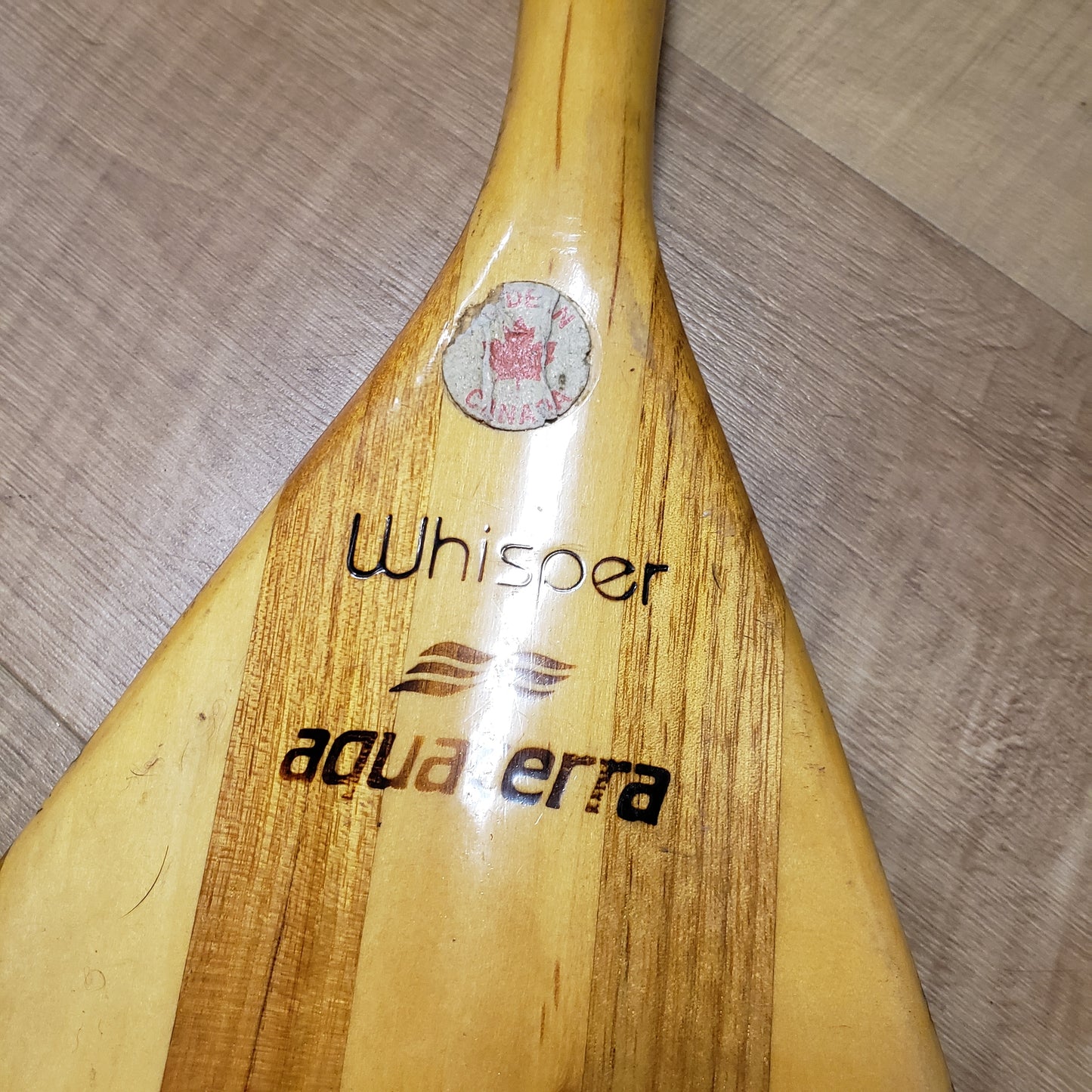 Vintage Aquaterra Whisper Wood Kayak Paddle