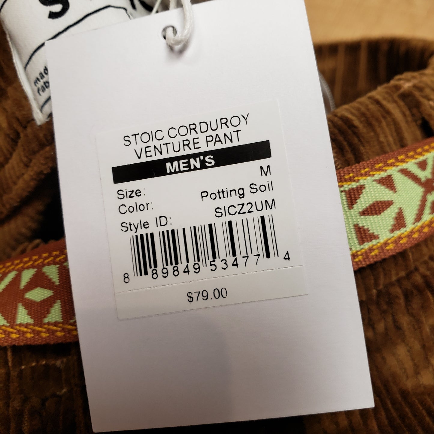 Stoic Venture Corduroy Pants NEW