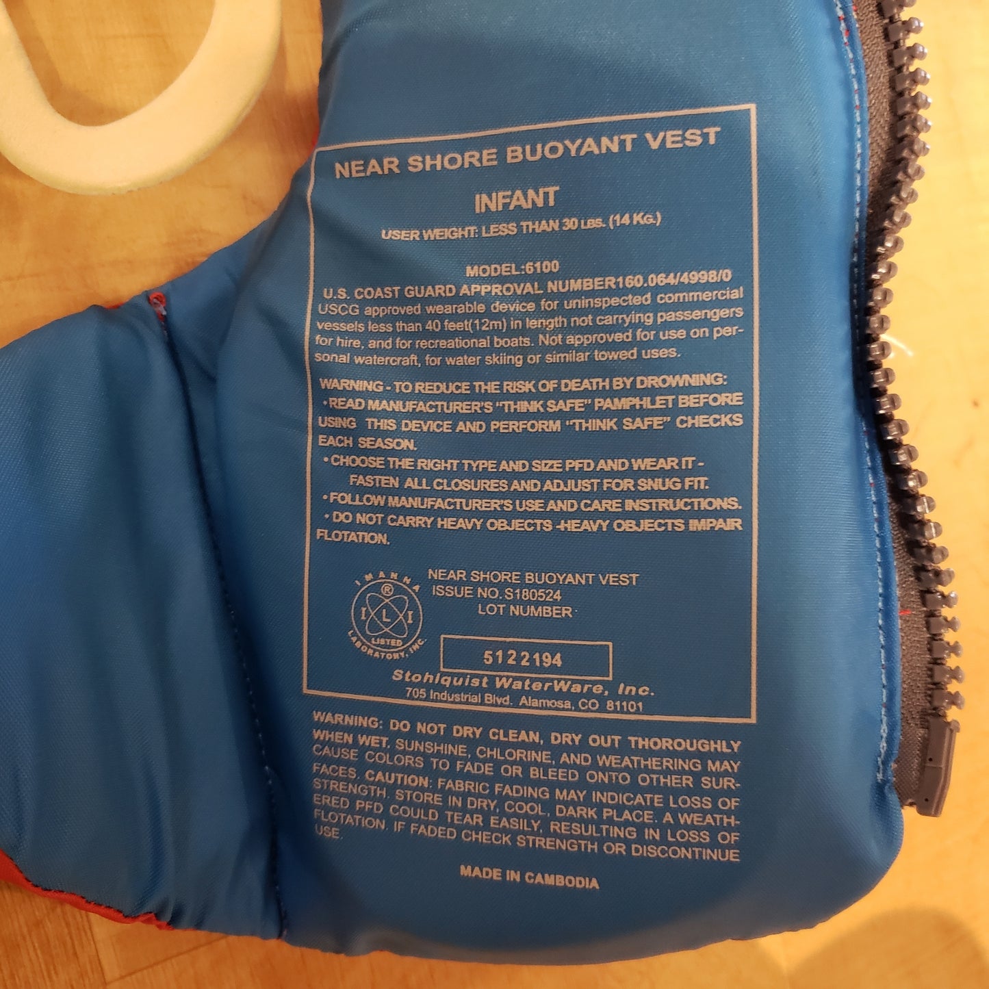 LL Bean Discovery Infant PFD <30lbs