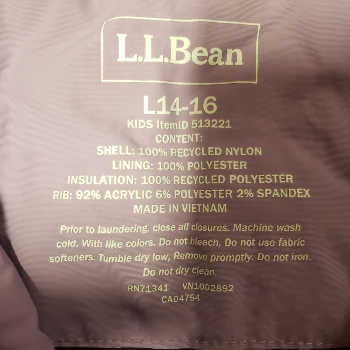 LLBean Insulated Hooded Jacket