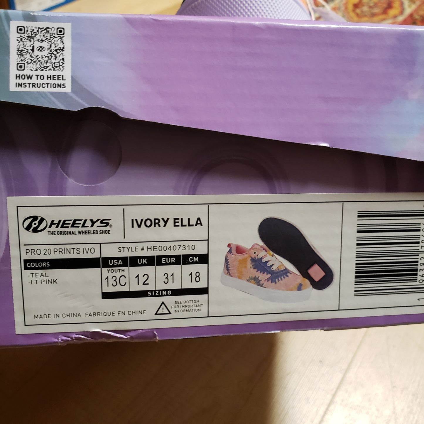 Heelys Ivory Ella Skate Sneaker NEW