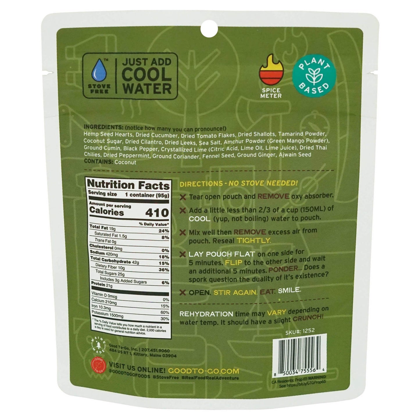 Good To-Go Dehydrated Meal (Single)