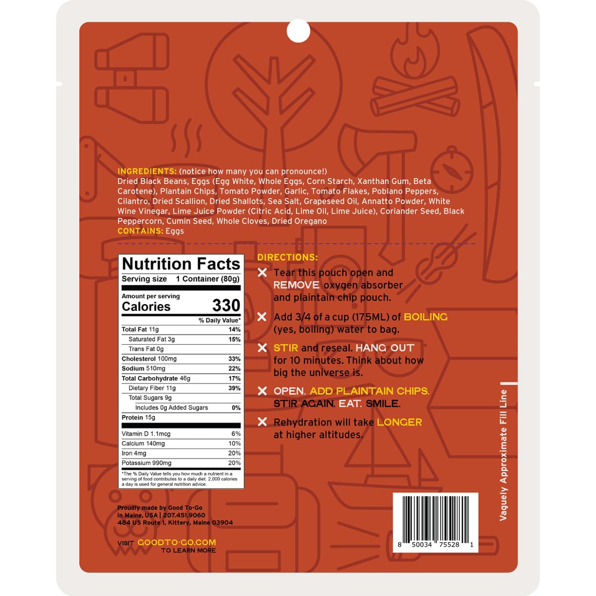 Good To-Go Dehydrated Meal (Single)