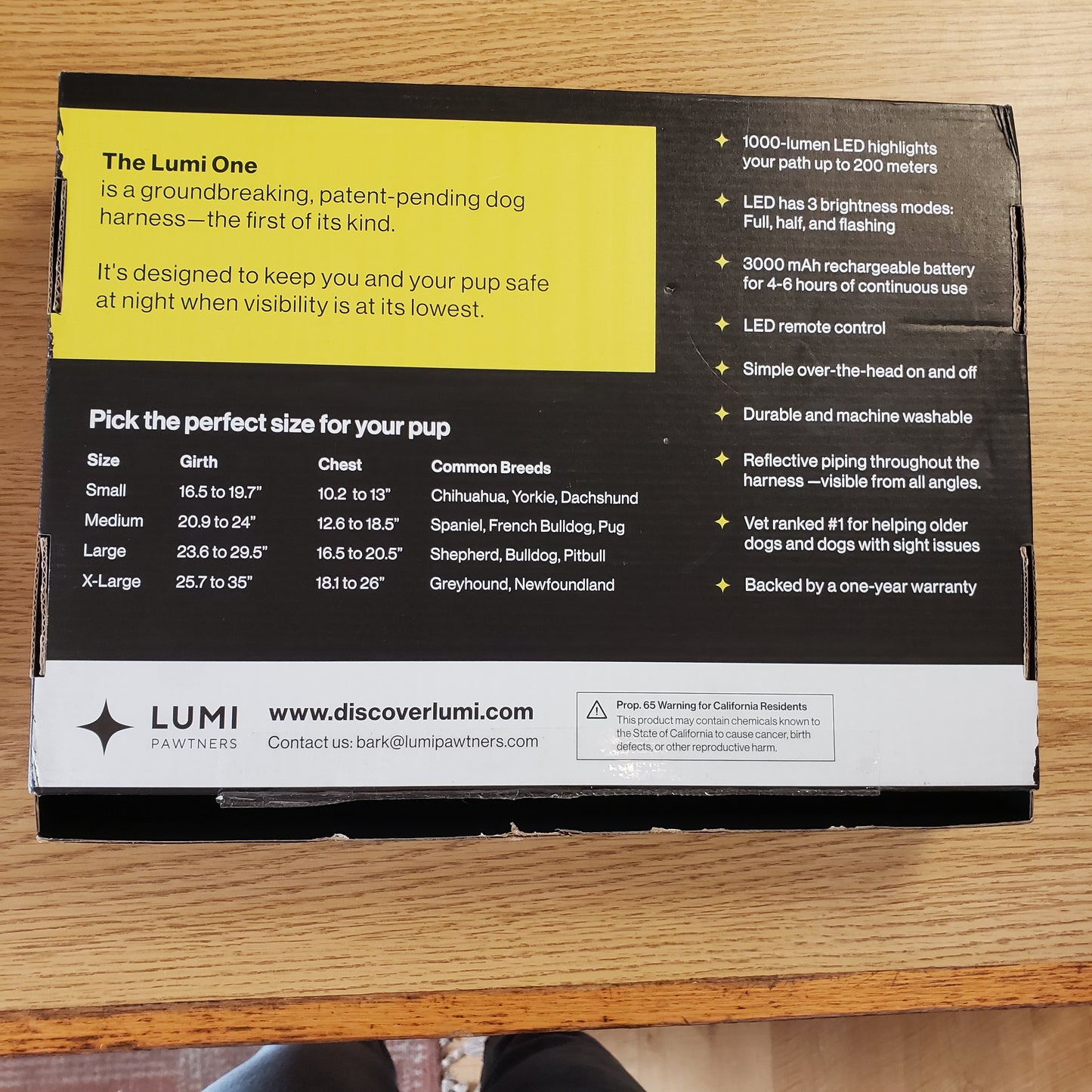 Lumi One LED Dog Harness (NEW)