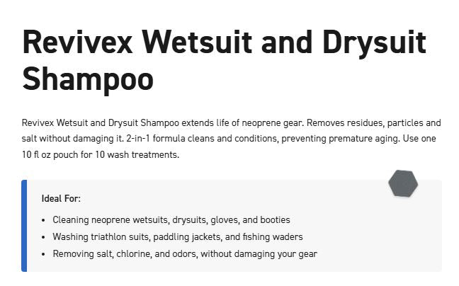 Gear Aid Revivex Wetsuit and Drysuit Shampoo