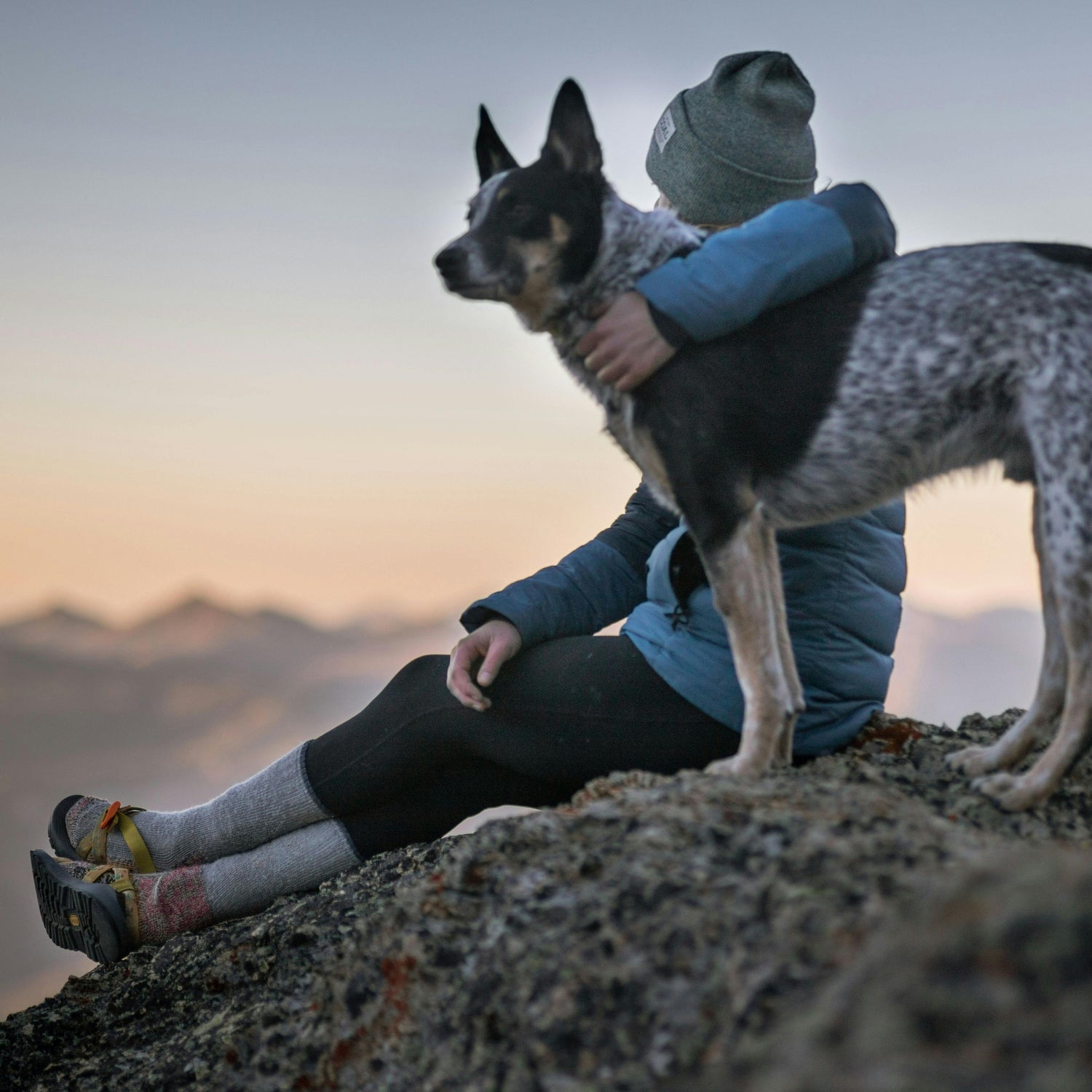 Hiking with a dog