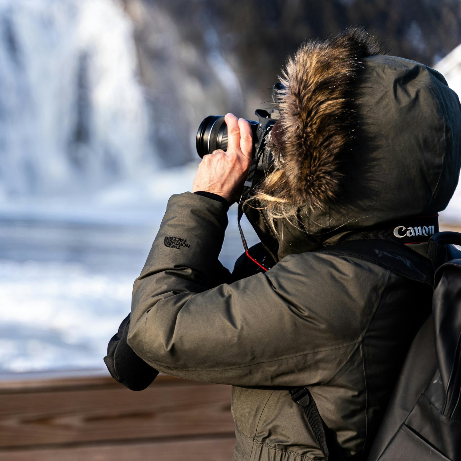 Woman in parka