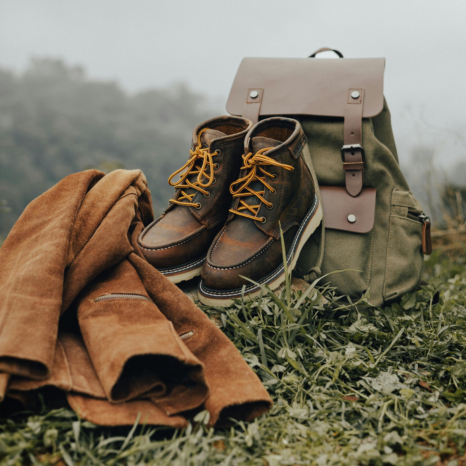 Leather camping gear