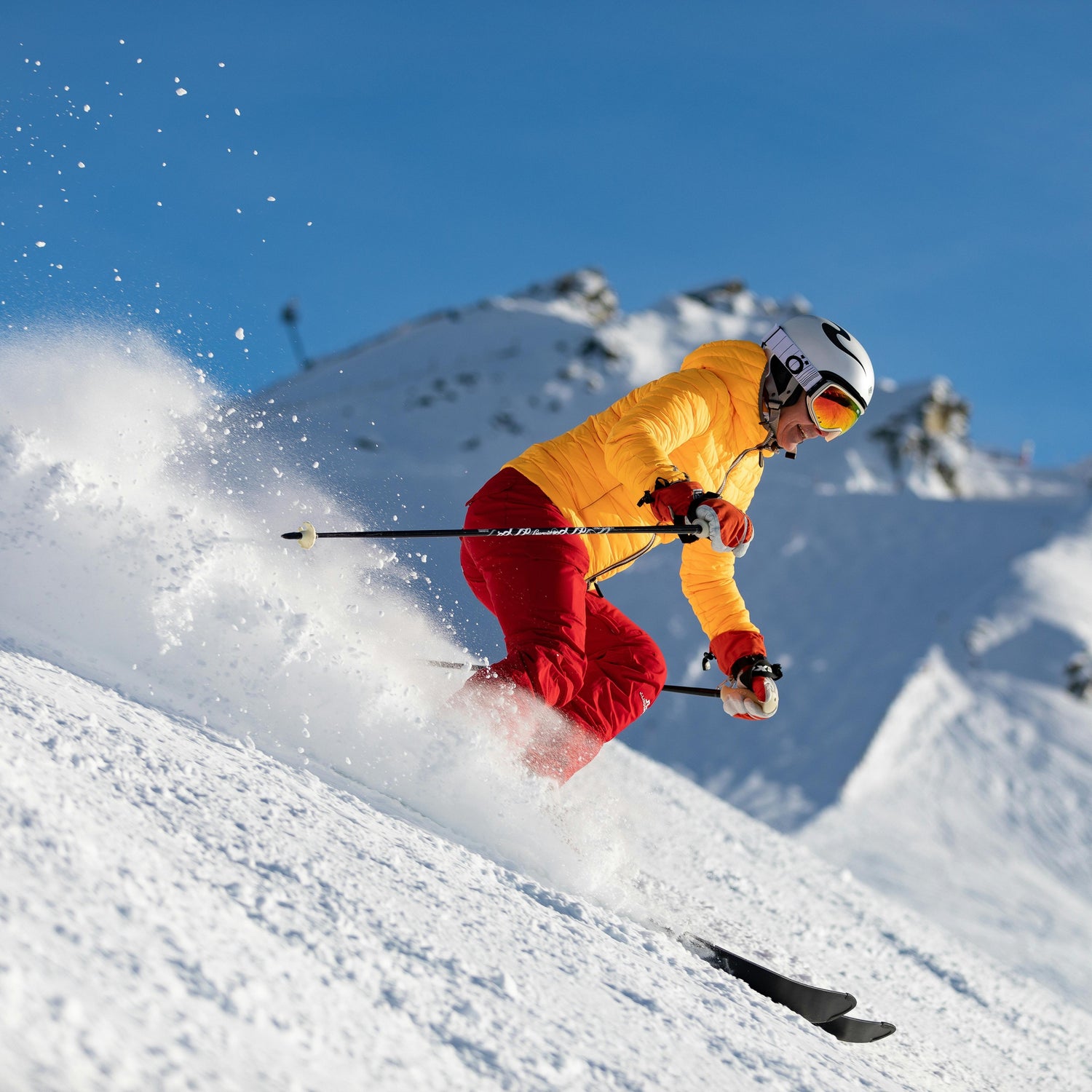 Woman skiing