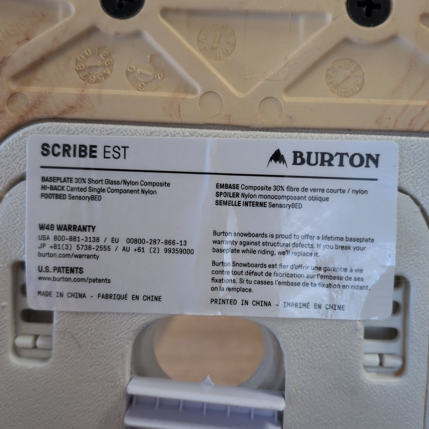 Burton Scribe EST Snowboard Bindings NEW