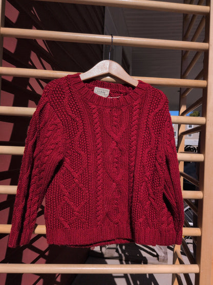 LLBean Wool Blend Cable Sweater