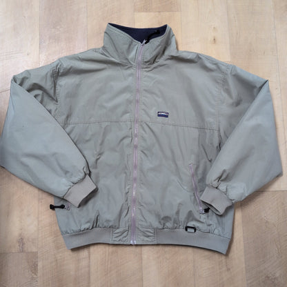 White Sierra Fleece Lined Nylon Jacket