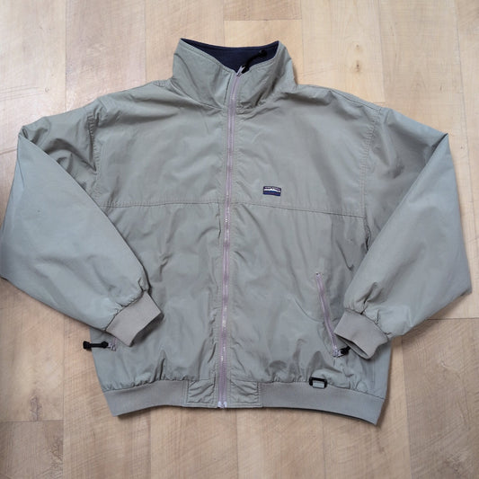 White Sierra Fleece Lined Nylon Jacket