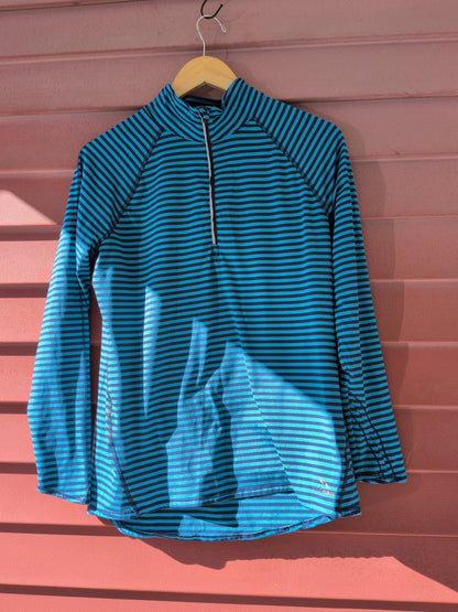 LLBean 1/4 Zip Stripe LS