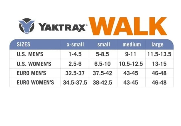 Yaktrax Walk Traction Cleats Extra Small