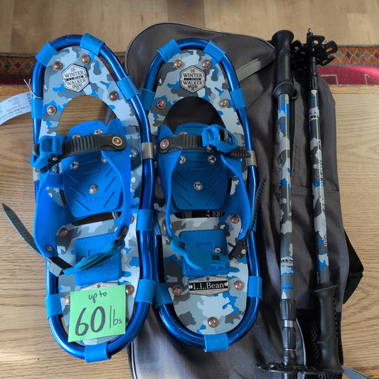 LL Bean Winter Walker Set w/Poles and Snowshoes