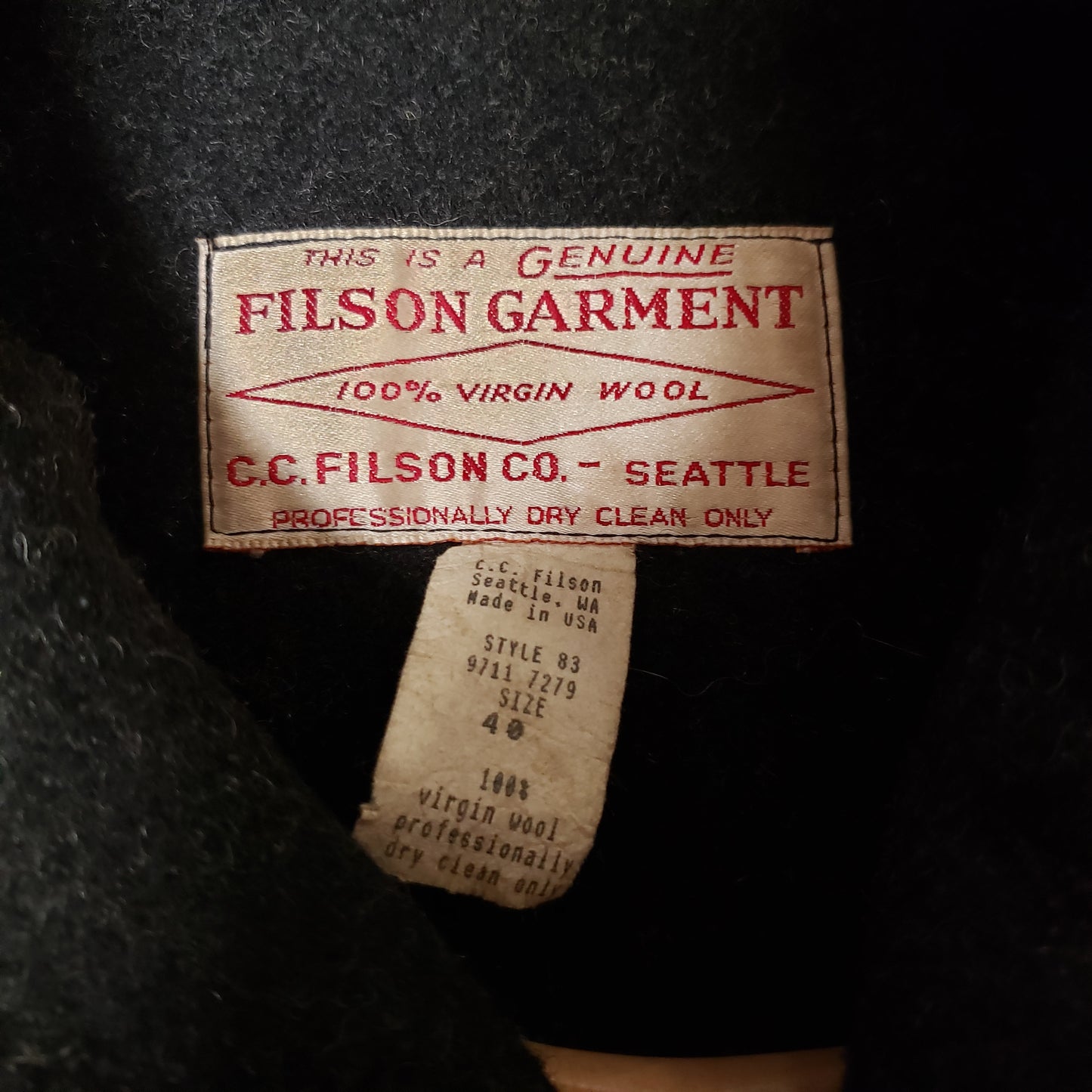 Filson Garment Mackinaw Wool Jacket