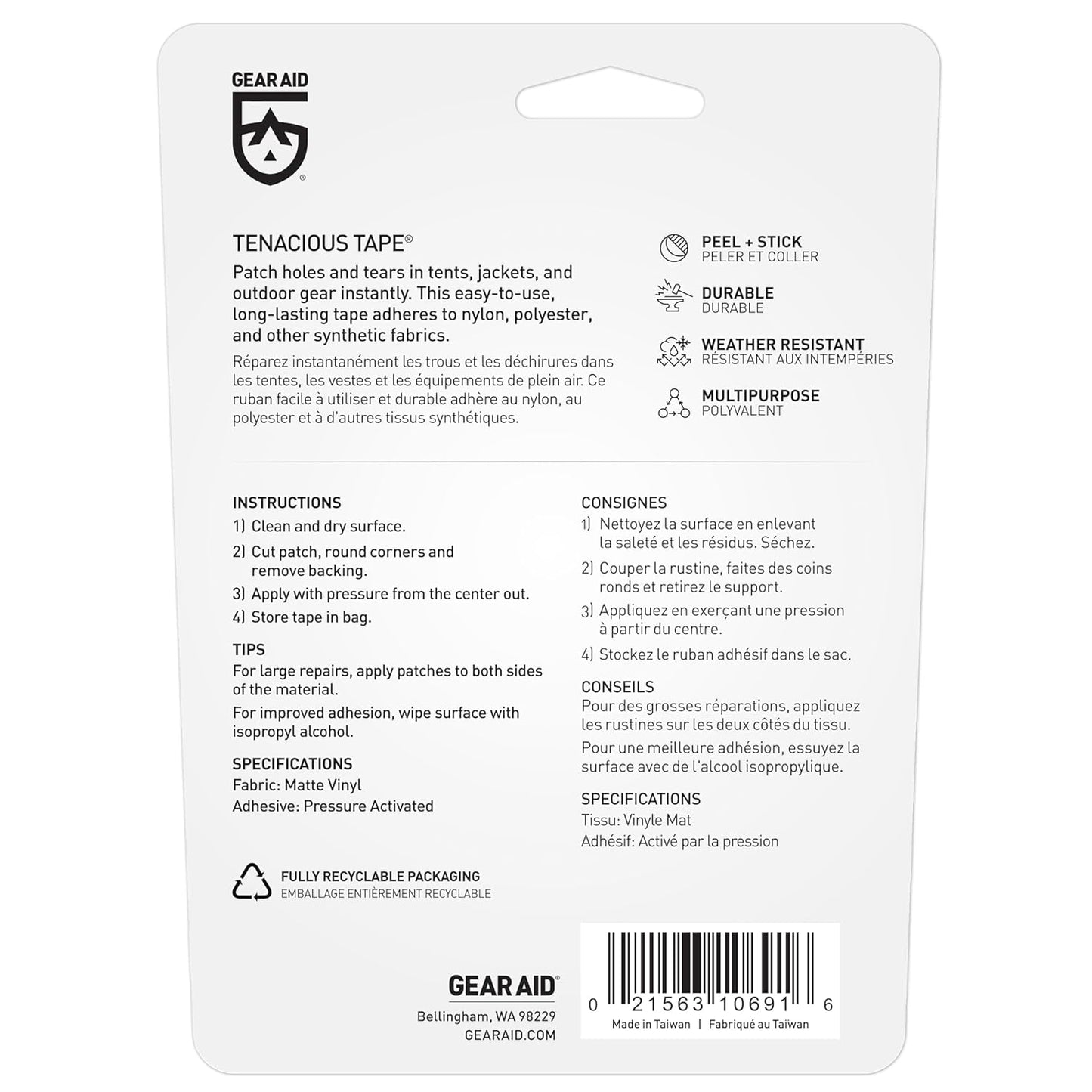 Gear Aid Tenacious Tape Repair Tape
