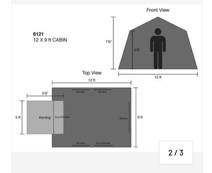 Kodiak Canvas Cabin Tent 12 x 9
