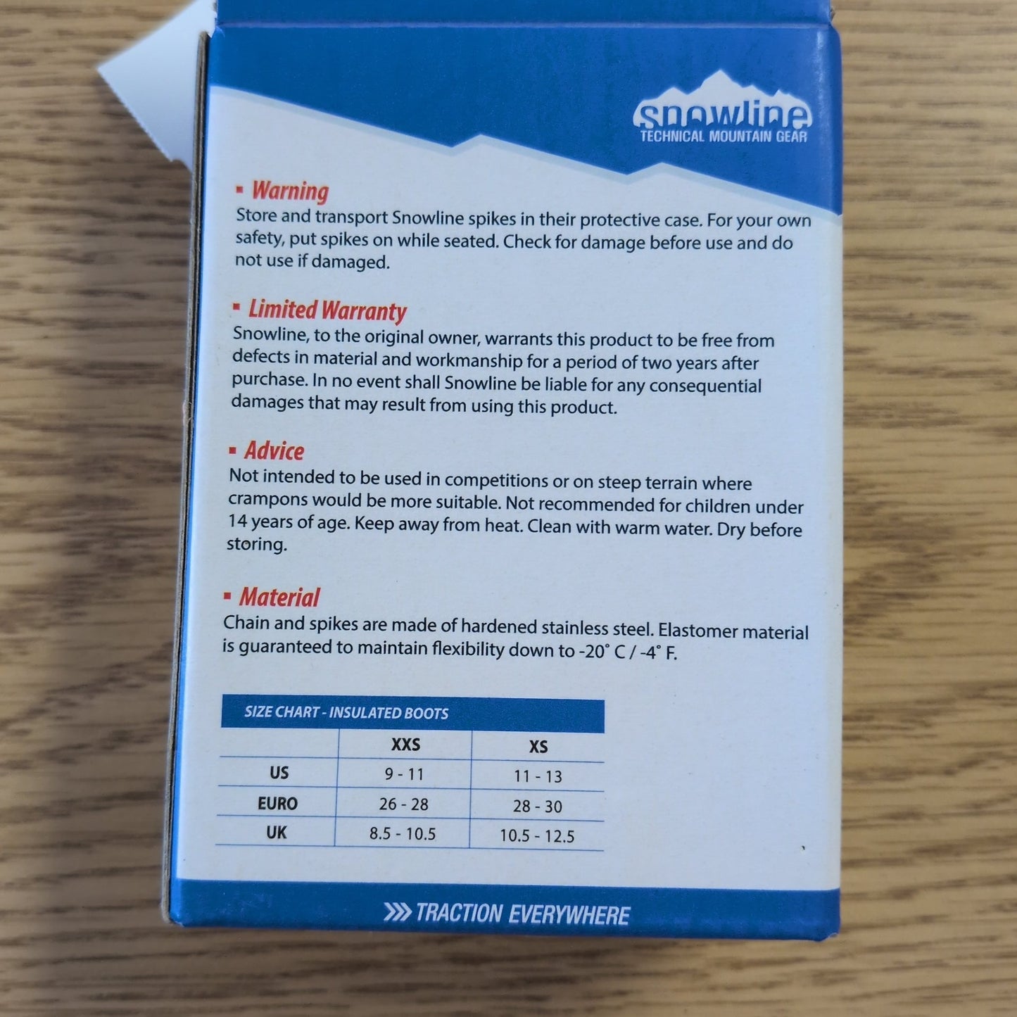 Snowline Chainsen Kids Traction NEW