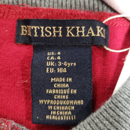 British Khaki Striped Sweater