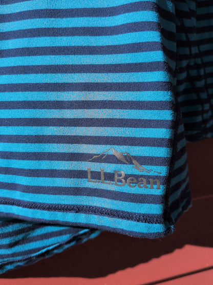 LLBean 1/4 Zip Stripe LS