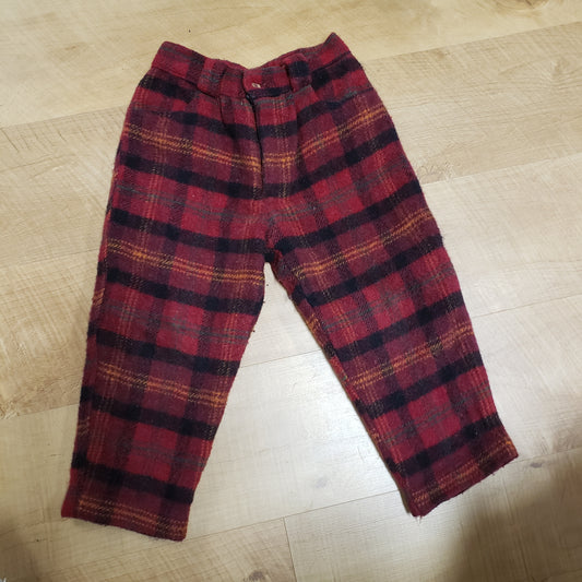 Vintage ZigZag Lined Wool Pants
