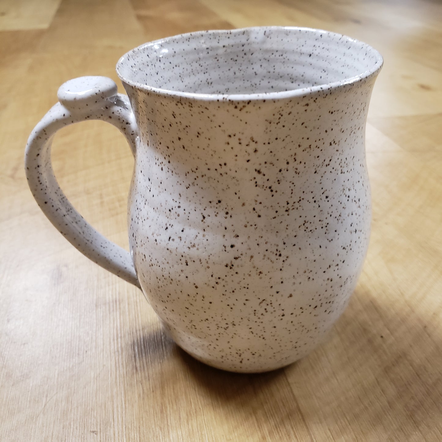 Ceramic Mug White w/Gold Flecks