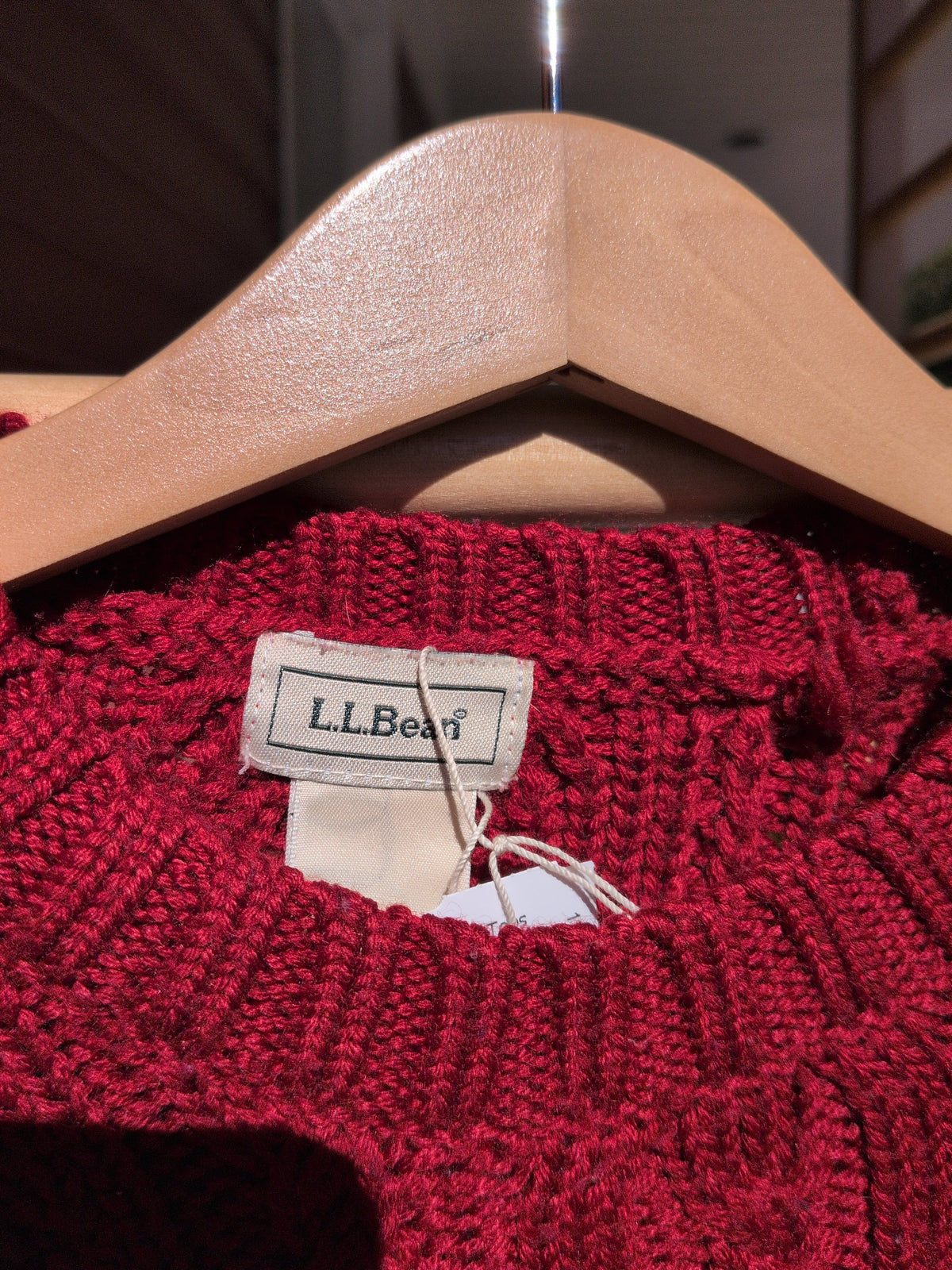 LLBean Wool Blend Cable Sweater