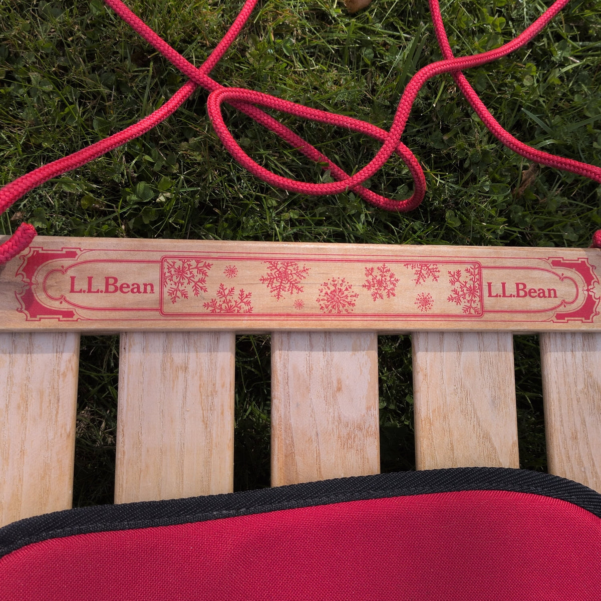 LLBean Pull Sled/Cushion Set w/ Push Handle
