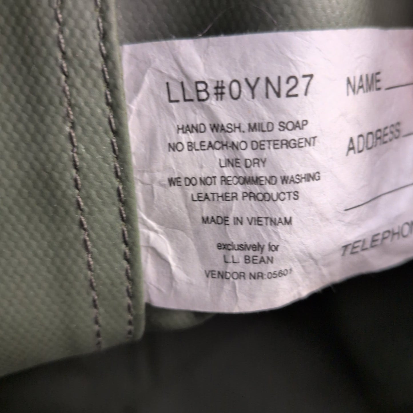 LLBean Hunter's Water Resistant Tote*