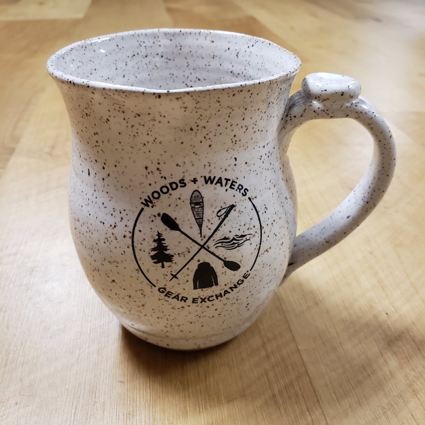 Ceramic Mug White w/Gold Flecks