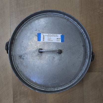 12" Cast Iron Dutch Oven w/ Lid