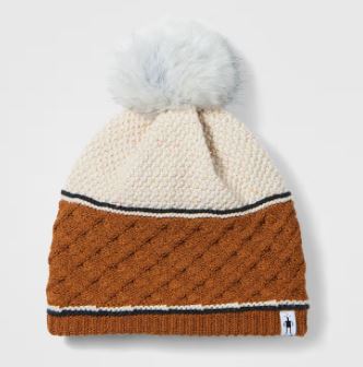 Smartwool Cable Knit Colorblock Pom Beanie NEW