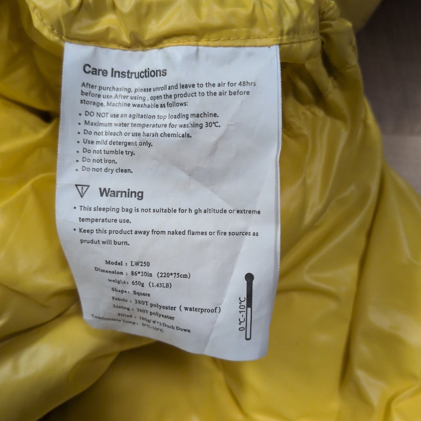 EcoPro LW250 Sleeping Bag